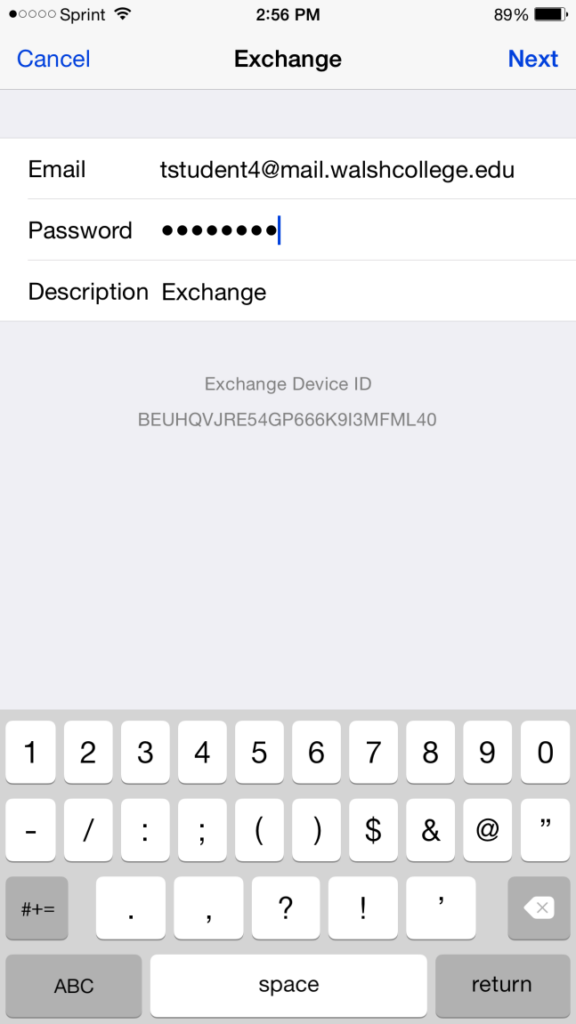 Student Email on iPhone Walsh College Office of Information Technology